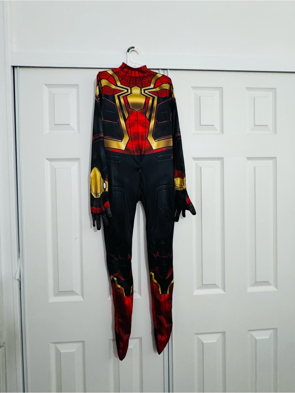 Kids Iron Spider Superhero Costume - Red, Black & Gold